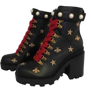 Gucci Boots w/ bees stars pearls size 7.5 Women’s